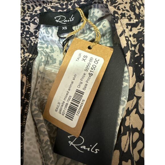 NEW Rails Gabriella Mixed Animal Print Sleeveless Camisole Maxi Tank Dress XS - Picture 10 of 11